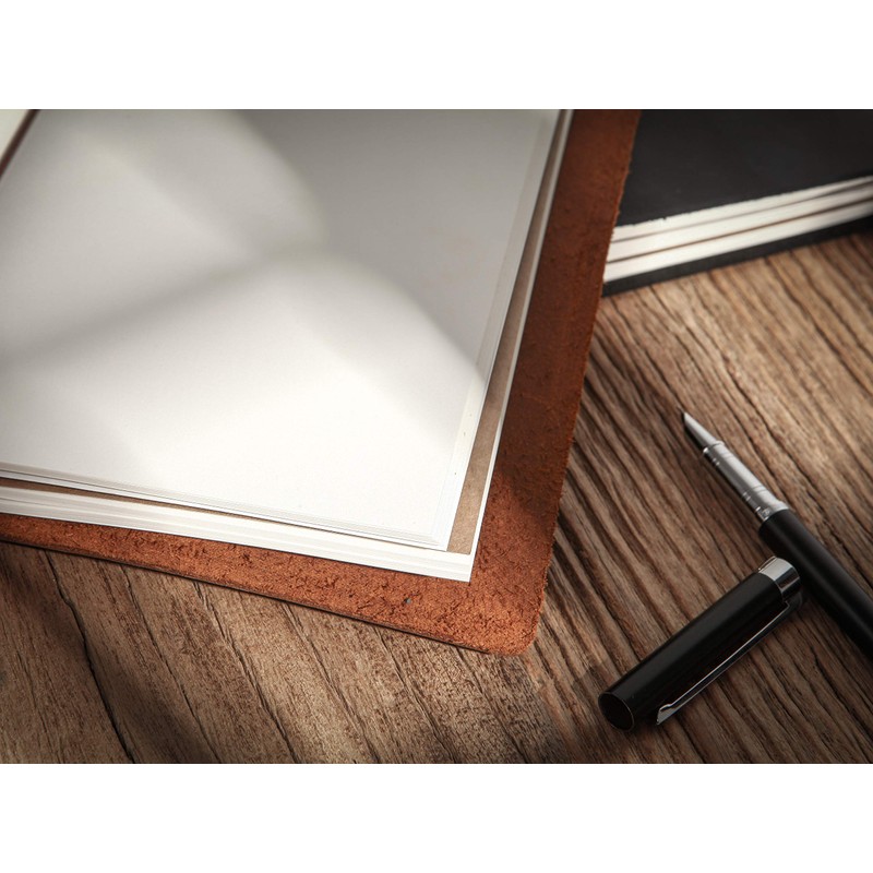 Collasaro Leather Notebook, Genuine Leather, Notebook, Journal, A5 Size, Red