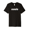 Oasis – White Logo On Black Premium T-Shirt