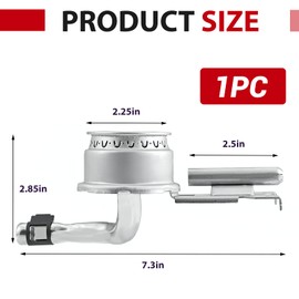 Gas Range Front Burner Fit for Frigidaire Kenmore Gibson Tappan Electrolux Gas Stove Front Burner Replacement, Replace 316039002 AP2124563 316103802 PS437489 316039000 5303281615, Includes two screws