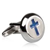 Men's Christian Cross Cufflinks with Presentation Gift Box
