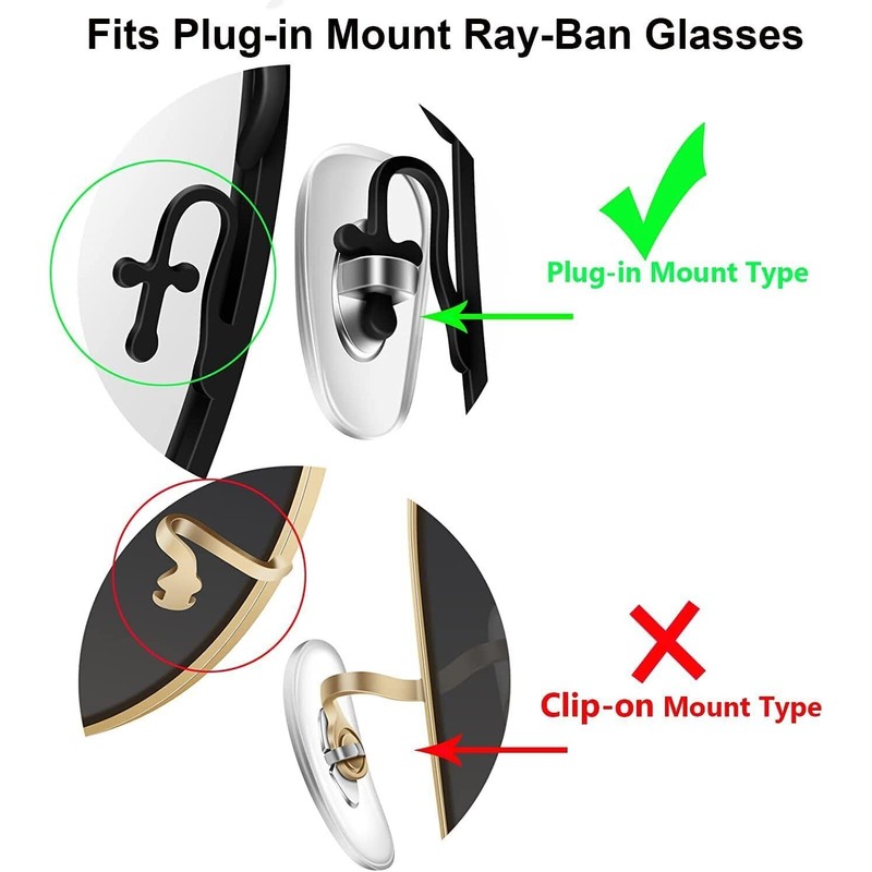 BEHLINE Soft Silicone Eyeglasses Nose Pads,Anti-Slip Sunglasses Nose Pieces,Plug-in Glasses