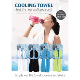 Dependable Industries inc. Essentials 2 Pack Instant Cooling Towel Beat The Heat Cools iInstanly When Wet Random Color
