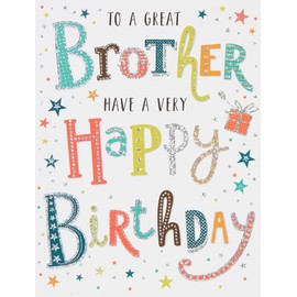 Regal Publishing Modern Birthday Card Brother - 8 x 6 inches