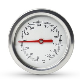 Fishnure 20" Compost Thermometer Probe with Stainless Steel Dial - Ideal Composting Soil Thermometer with 1.8" Diameter Celsius Dial and Steel Compost Temperature Gauge