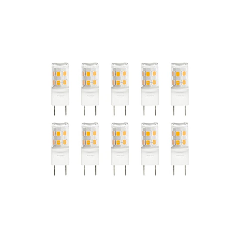 Anyray (10)-LED Pack G8 Replacement Light Bulbs 2W for 120V