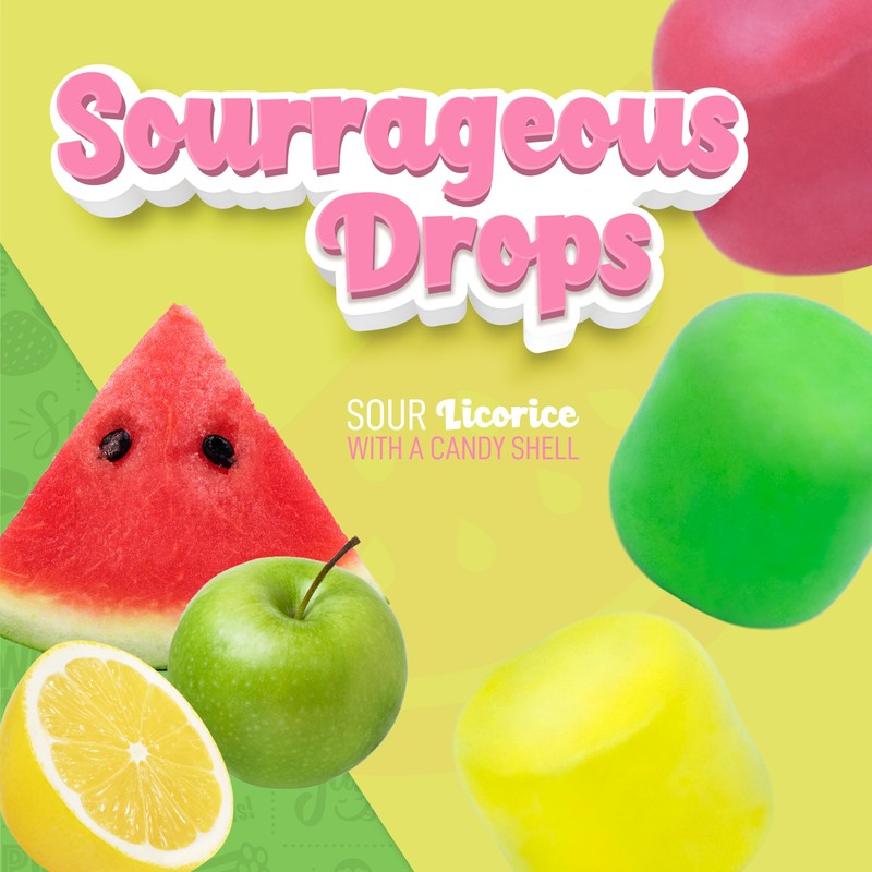 Wiley Wallaby Licorice Candy Drops | Sourrageous and Fruitrageous Drops