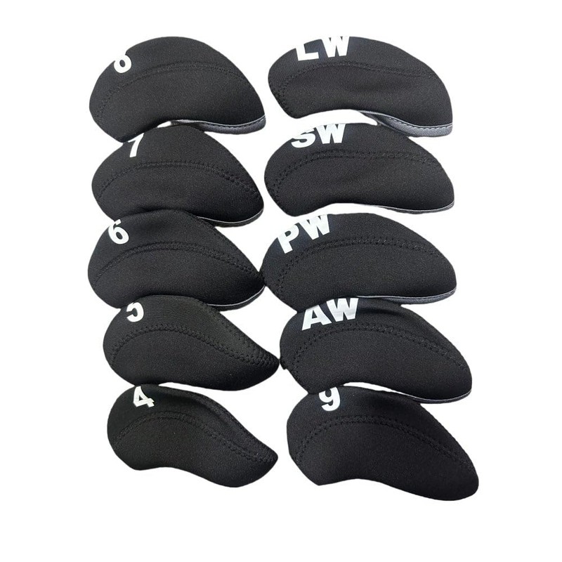 Golf Club Iron Head Covers 10 Piece Set Headcover Protector