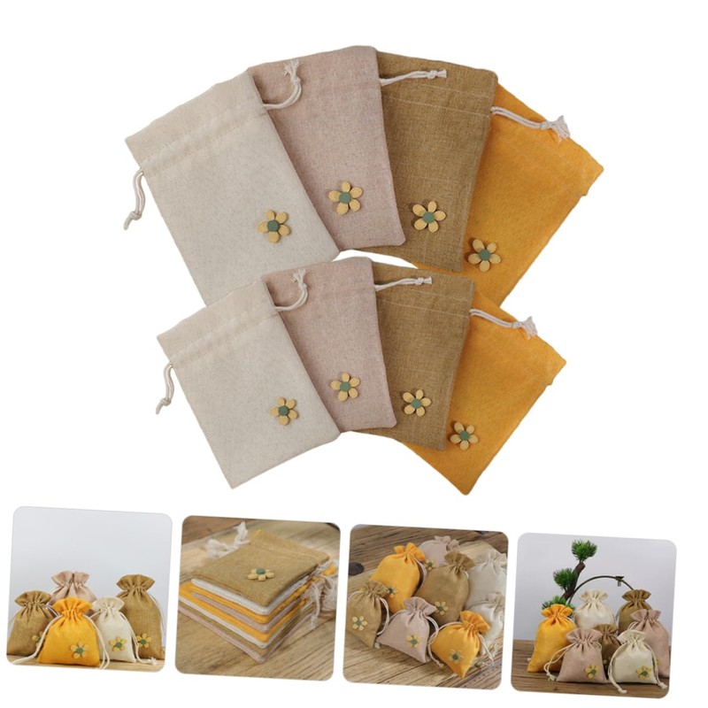 Healeved 8pcs Refillable Lavender Sachet Bags Small Medium Dried Flower