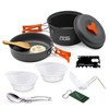 11 Pcs Smokey Camp Backpacking Cooking Set - Compact Camping