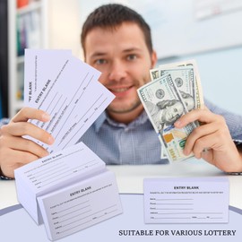 Kosiz 1000 Pcs Raffle Ticket Sheets Double Roll Entry Forms for Raffle Tickets with Name Phone Email for Auction School Events Network Contests Marketing(White)