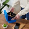 Relaxdays Lockable Cash Box, Removable Insert, 5 Compartments, Iron Cash