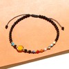 Lightock Real Crystals and Healing Stones Black Agate Beaded Anklet