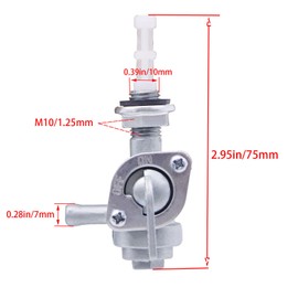 TKCBCD Generator Gas Tank Fuel Switch Valve Pump Petcock Compatible with Champion Firman 5.5hp 6.5hp 7hp 8hp 9hp 11hp 13hp 14h 15hp 16hp M10×1.25 2 Pack