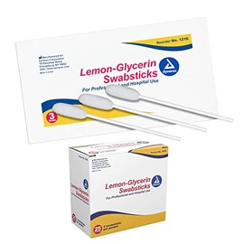 Dynarex Swabsticks, Lemon/Glycerin, 3's, 25 Count (Pack of 2)