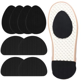 Non Slip Shoe Pads, Shoe Sole Protector, Anti Slip Shoe Grips, Self-Adhesive Silica Gel Pads for Shoes Bottom, Round Black 2-3 Pairs