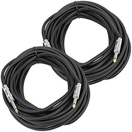 2 PACK PRO AUDIO 12 GA GAUGE 1/4 to 1/4 mono PA DJ speaker cable wire 25 foot