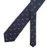 DQT Men's Embroidered Dog Print Novelty Classic Tie - Navy