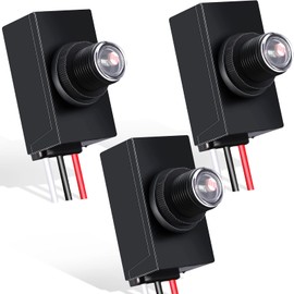 Flutesan 3 Pieces Dusk to Dawn Sensor for Outdoor Lighting 100-277v Photocell Sensor Photo Eye Sensor Photoelectric Switch Hardwired Post Eye Light Control Most Outdoor Lamp Fixtures Bulbs