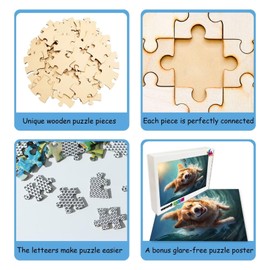 Colorful Horses Puzzles for Adults 1000 Piece Wooden Jigsaw Puzzle Difficult and Cool- Colorful Horses- 1000 Pieces Fantasy Puzzles