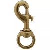 Flagpole Gear 2 Brass Swivel Flag Snap Hooks 4 3/4"