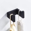 Kelelife Towel Hook Wall Mounted Black Coat Robe Hook for