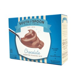 South & Spoon Gourmet Cook & Serve Chocolate Pudding Mix and Pie Filling, All Natural Ingredients, Gluten Free, Kosher, No Preservatives, 6-Pack of 4-oz. Boxes