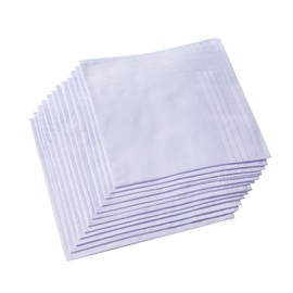 Men's Pure White 100% Cotton Handkerchief (6)
