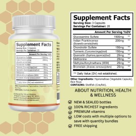 Pelican Vitamins ARTHOLUX- Joint & Mobility Health Support- 5 Bottles- 300 Capsules