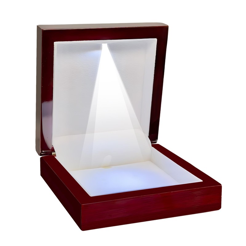 Necklace Box with LED Light – Small Jewelry Display Case