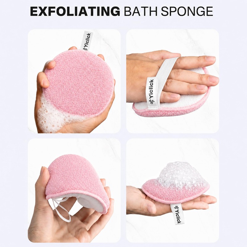 Yiclick Exfoliating Body Scrubber (2 Pack) Body Exfoliating Scrubber Exfoliating
