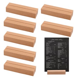 YiliYa 8 Pieces Wooden Card Holder, Place Card Holder, Name Plate Photo Holder, for Restaurants, Weddings, Banquets and Parties, Photo Stand (10 x 3 x 2 cm)
