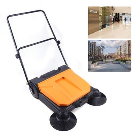 OCASAMI Outdoor Hand Push Floor Sweeper, Industrial Manual Floor Sweeper Non Electric, 12 Gallon Capacity Container, 26.77" Sweeping Width, Sweeps 29277 Square Feet/Hour