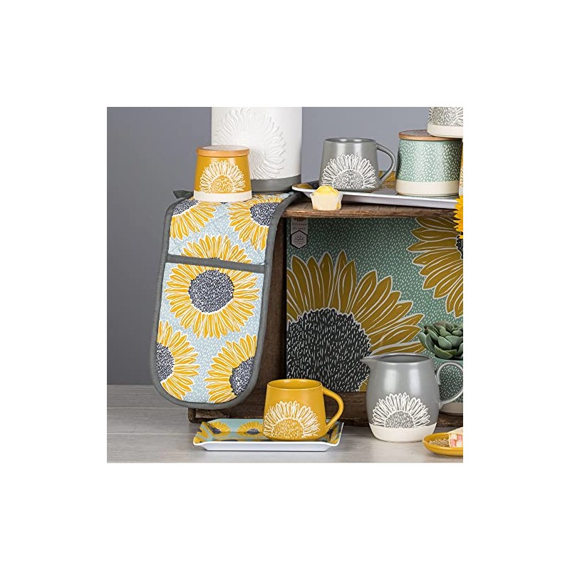 English Tableware Company Artisan Flower Double Oven Gloves