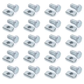 20 Pack Channel Nut and 1/2" x 15/16" Bolt for All 1-5/8" Strut Channel. Channel Steel Screws