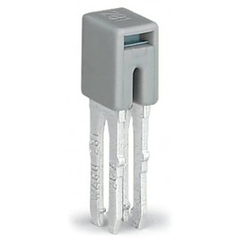 WAGO 281-402 0.01 MJ FIRE Load, 26-32 AMP, 6 MM Width, Adjacent, for USE with Rail Mounted Terminal Blocks, Gray, Insulated, Jumper