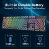 Redragon Wireless Mechanical Gaming Keyboard, Bluetooth/2.4Ghz/Wired Tri-Mode Connection, Metal Panel,