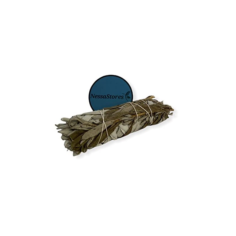 NessaStores White Sage + Black Sage Smudge Incense 4"-5" Bundle