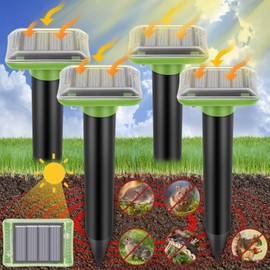 Pestvanish Mole Repellent Solar Powered,2025 Upgraded Vole Repellent Ultrasonic Solar Powered,Mole Repeller Outdoor for Lawns Garden Yard,Gopher Trap Killer for Gopher,Squirrel(4 Pack)