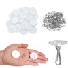 100PCS Command Ceiling Hooks - Transparent Self-Adhesive Waterproof & Removable