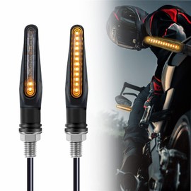 VRWEARE Universal 2Pcs Motorcycle turn signals LED Flowing Blinkers Indicators Front Rear light Compatible with Motorbike Scooter Quad Cruiser Yamaha Harley Suzuki Honda Off Road