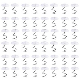 LSTCPGLAI 100 Pcs Clear Heads Twist Pins Bedskirt Pins for Upholstery Slipcovers and Bedskirts Headliner Repair Loose Drapery Craft