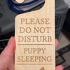 Please Do Not Disturb Hanging Door Knob Sign 3MM Plywood