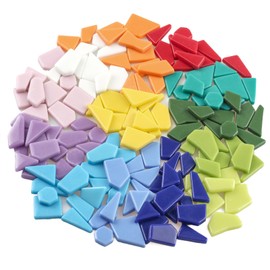 Youway Style Irregular Glass Mosaic Tiles for Crafts Bulk,200g Broken Mosaic Glass Pieces for Crafts, Perfect for Mosaic Art Crafting Supplies and DIY Mosaic Project