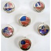 Ashtray Small Red White & Blue Pocket USA Patriotic Flip