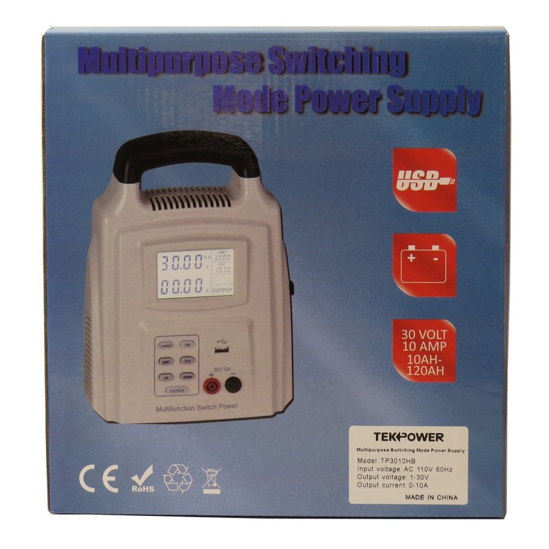 TekPower TP3010HB Adjustable Switching DC Power Supply 30V 10A With