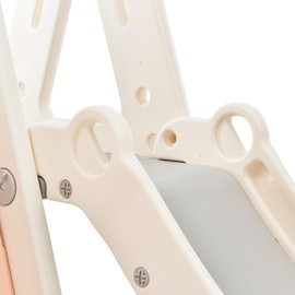 SPOFLYINN Baby Slide Climber Playset with Arched Tunnel Indoor Outdoor Backyard Baby Playground Toys Easy Assembly for Toddlers Light Pink