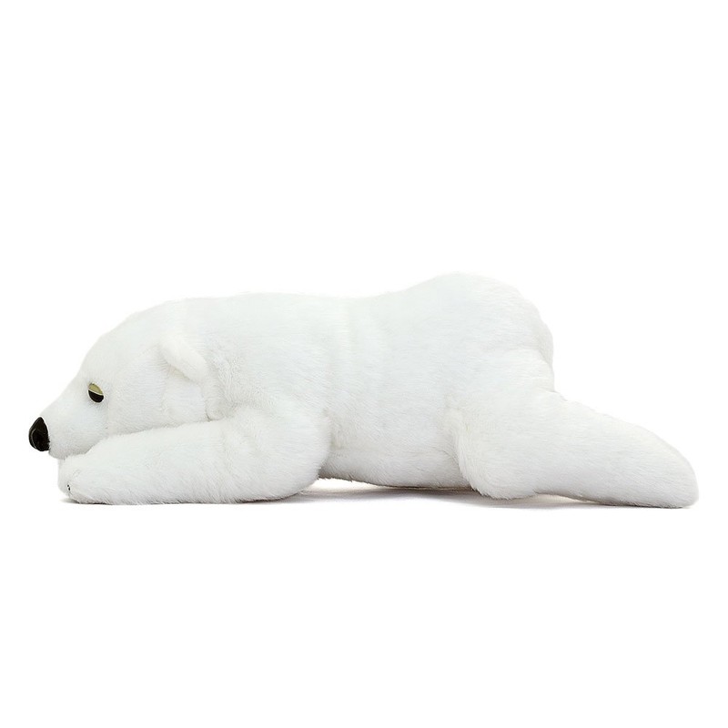 カロラータ ホッキョクグマ ぬいぐるみ (Lサイズ/ねそべりシリーズ/やさしい手触り) リアル くま 動物 おもちゃ お人形 ギフト