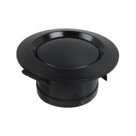 Geesatis 4 Inch ABS Air Vent,Round Ceiling Vent Covers,Dismantable Ceiling Grille,Soffit Exhaust Vent for Bathroom, Home Office, Kitchen,Black,1Pcs