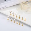 Sanfenly 20G Flat Back Cartilage Earrings Hoop Stud Helix Earrings