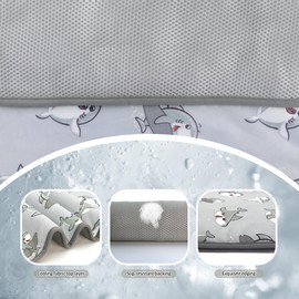 DELIFUR Cat Cooling Mat- Pet Cooling Mat Outdoor for Dogs Self Cooling Pad for Kitten Cat Puppy Machine Washable (Medium, PGrey Shark)